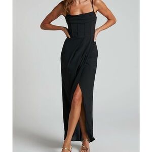 Showpo Andrina Midi Dress Black